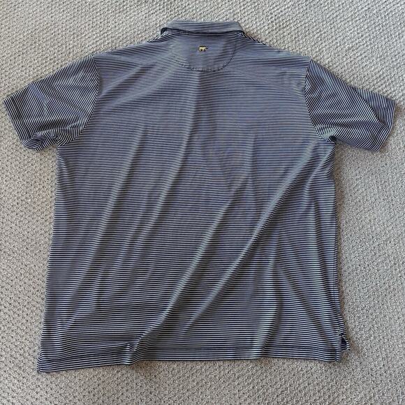 Jack Nicklaus Golf Polo Shirt Size XXL Casual White Black Striped Stretch Light - Picture 6 of 7